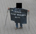 einsamer Demonstrant